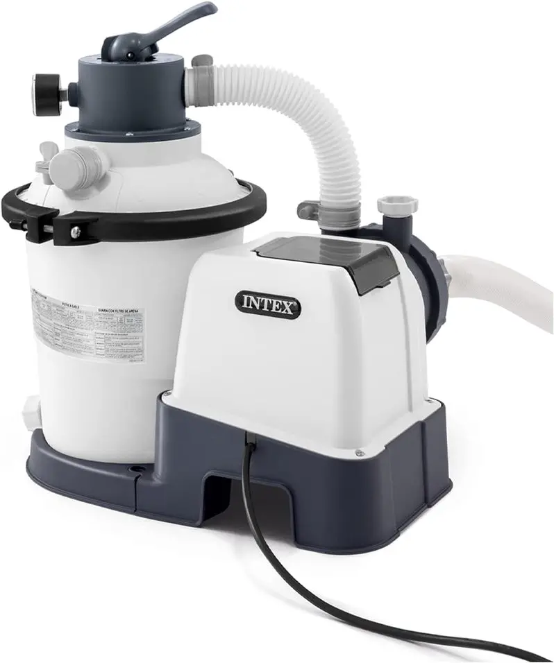 Intex Krystal Clear 16-Inch Sand Filter Pump – 3,000 GPH System with Timer, GFCI Safety, and 6-Function Valve for Above-Ground Pools