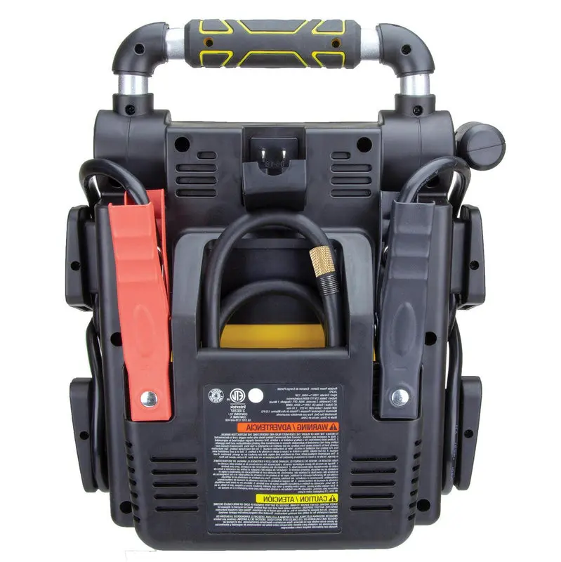 J5CPDE All-in-One Jump Starter & Power Station – 1200A Peak Cranking, 500W Pure Sine Wave Inverter, Integrated 120 PSI Air Compressor