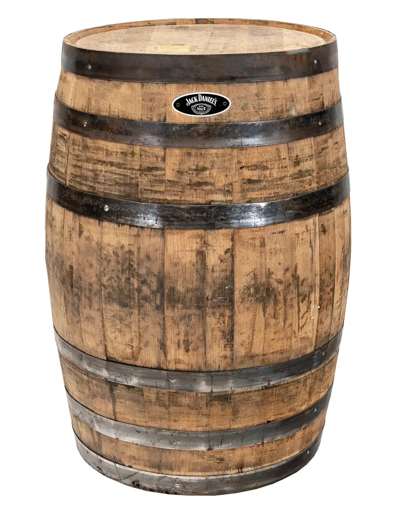 Jack Daniel’s Oak Barrel Replica – Decorative 35" H × 26" D Whiskey Cask (Barrel Brown)