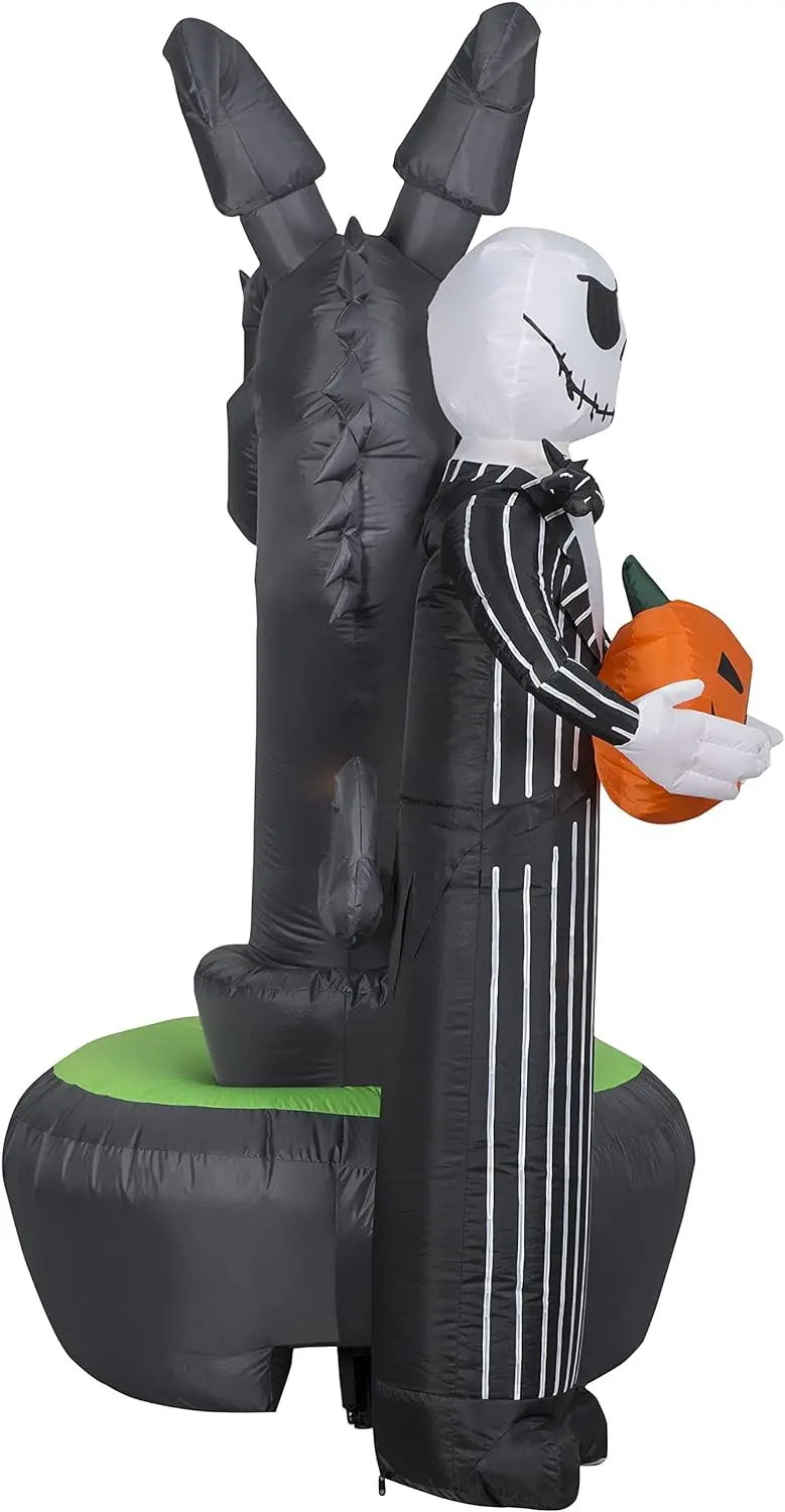 Jack Skellington Town Fountain Light Show – Animated Halloween Water Display with Sound Sync