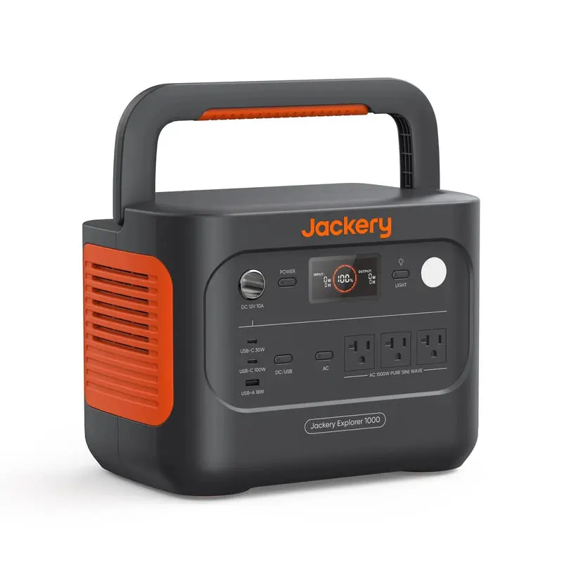 Jackery Explorer 1000 v2 Portable Power Station – 1002Wh LiFePO4 Battery, Solar-Compatible, Silent Off-Grid Energy Solution