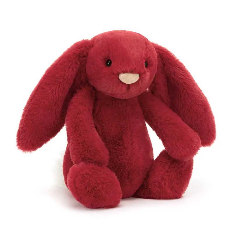 Jellycat Bashful Bunny Plush in Scarlet – Huggable Stuffed Animal