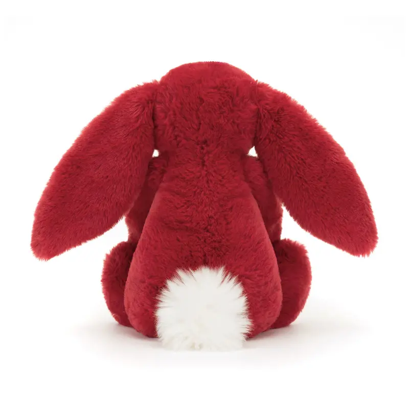 Jellycat Bashful Bunny Plush in Scarlet – Huggable Stuffed Animal