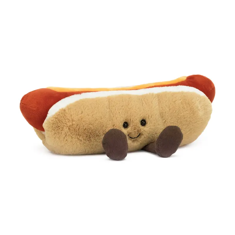 Jellycat Hot Dog Plush – Cute, Huggable Food-Inspired Toy with Signature Ultra-Soft Fabric