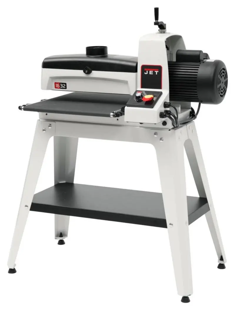 JET JWDS-1632 Drum Sander with Stand – Variable 16" to 32" Sanding Width and Heavy-Duty Frame (Model 723520K)