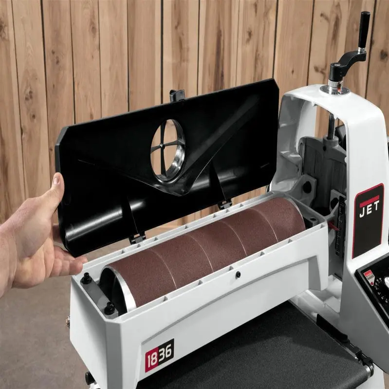 JET JWDS-1632 Drum Sander with Stand – Variable 16" to 32" Sanding Width and Heavy-Duty Frame (Model 723520K)
