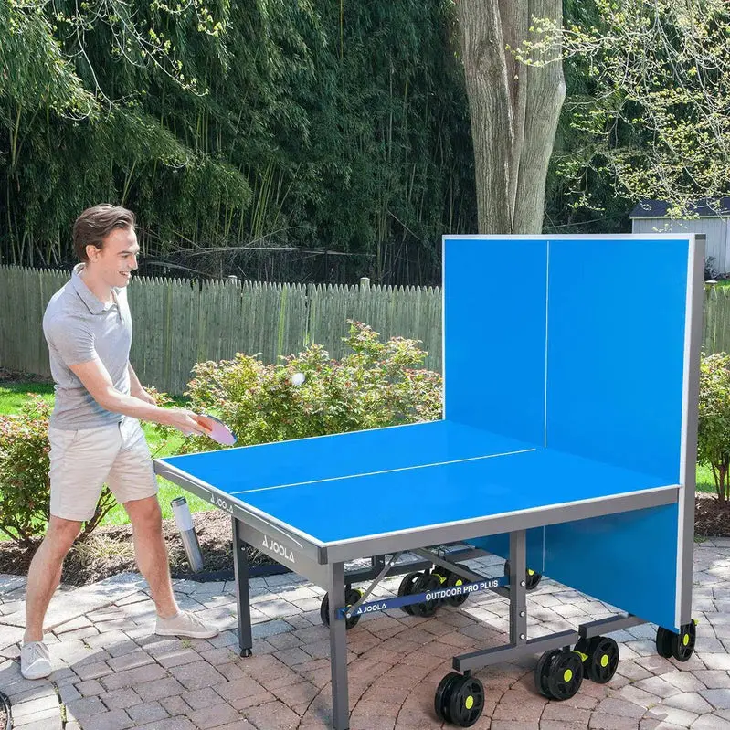 JOOLA Nova Pro Plus All-Weather Outdoor Table Tennis Table – 9' × 5', Aluminum Top, Foldable Design with Integrated Net System