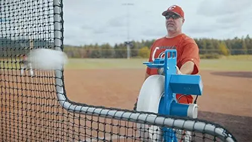 Jugs MVP Adjustable Baseball & Softball Pitching Machine – Up to 60 MPH, Training-Focused Delivery