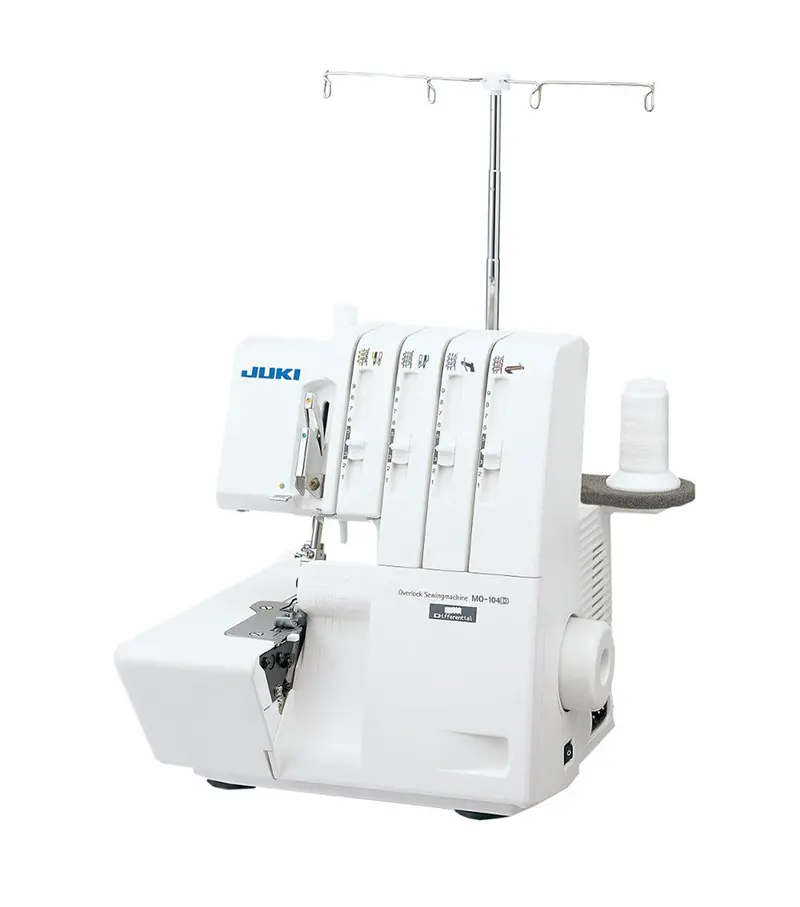 Juki MO-104D Industrial Overlock Sewing Machine – 4-Thread Serger with Differential Feed and High-Speed Operation