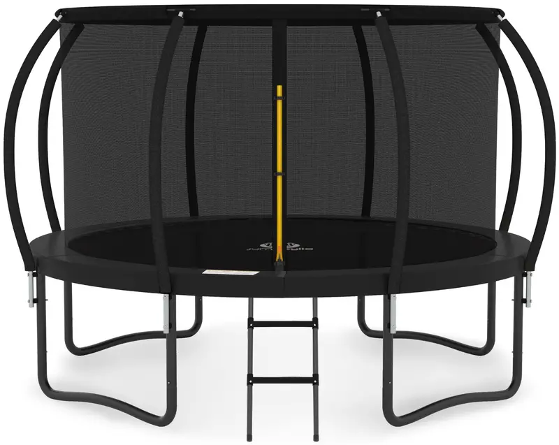 JUMPZYLLA 8-Foot Round Outdoor Trampoline with Enclosed Safety Net – Kid-Friendly Design 2