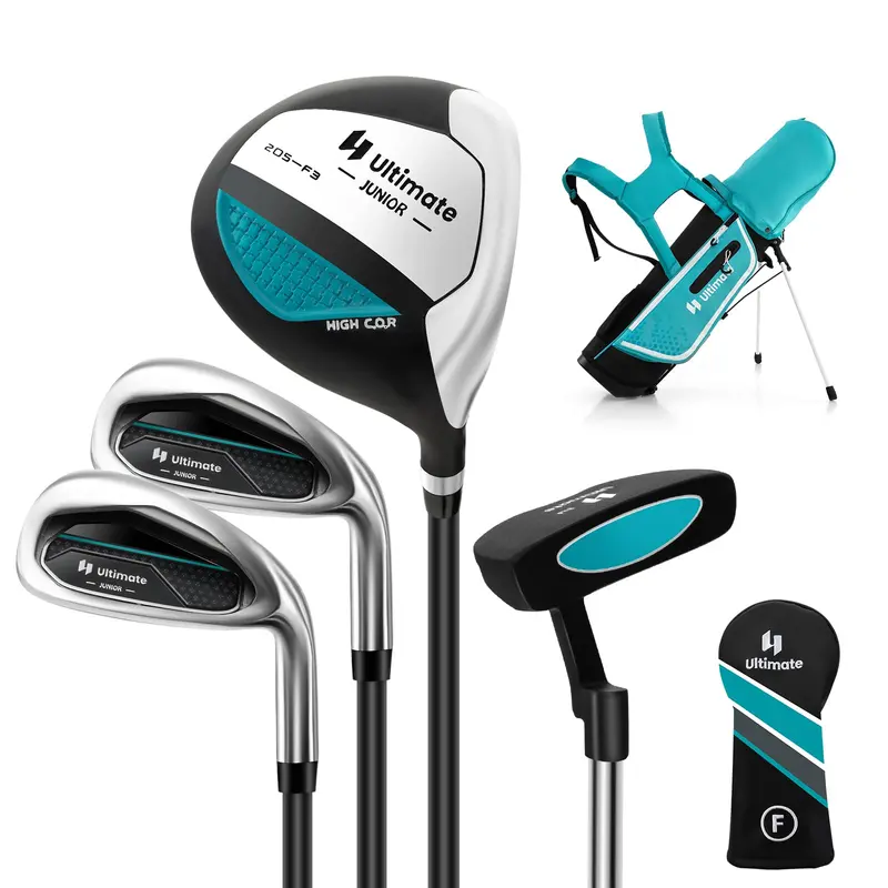 Junior Right-Handed Golf Set for Children – Includes Stand Bag and Waterproof Rain Hood