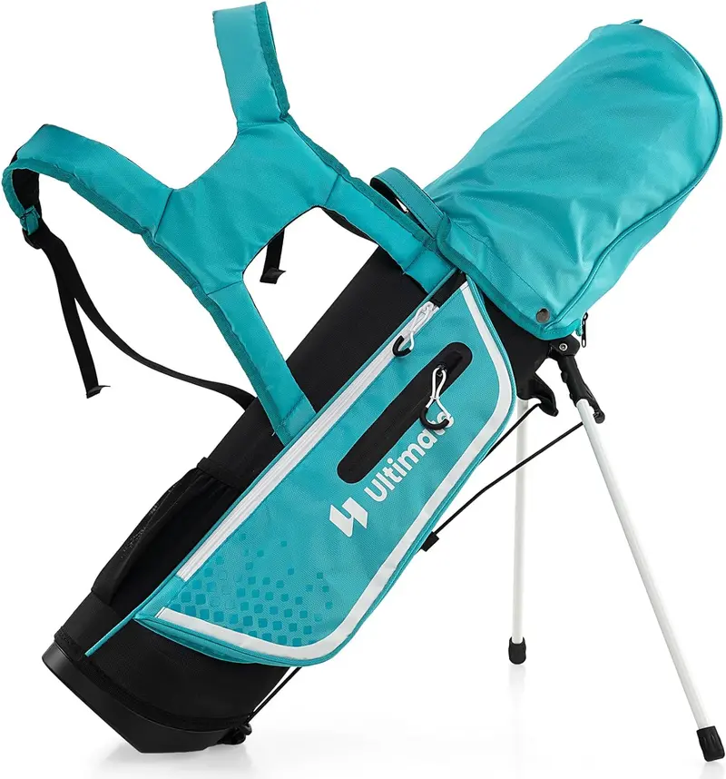 Junior Right-Handed Golf Set for Children – Includes Stand Bag and Waterproof Rain Hood