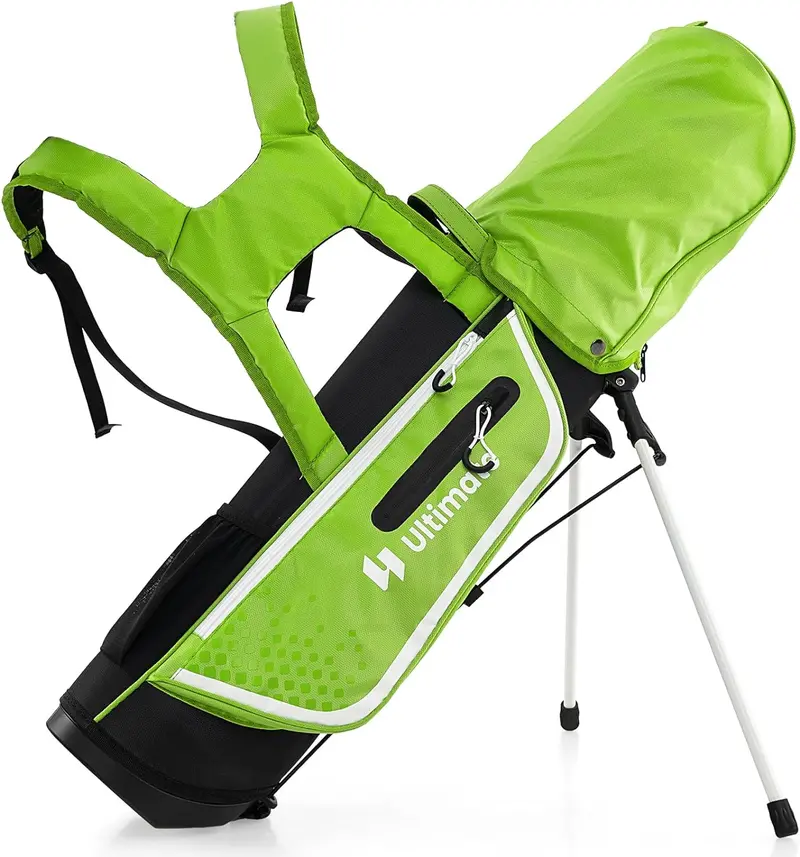 Junior Right-Handed Golf Set for Children – Includes Stand Bag and Waterproof Rain Hood