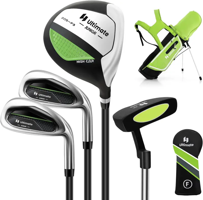 Junior Right-Handed Golf Set for Children – Includes Stand Bag and Waterproof Rain Hood