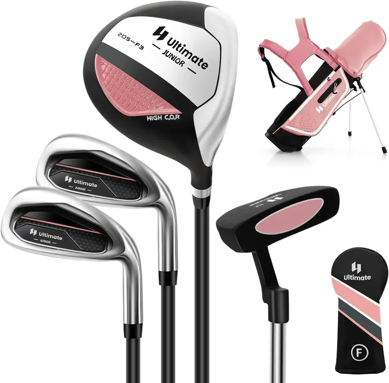 Junior Right-Handed Golf Set for Children – Includes Stand Bag and Waterproof Rain Hood