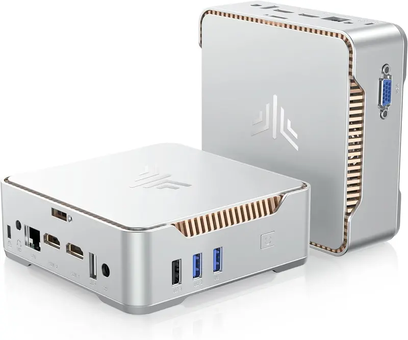 KAMRUI GK3Plus Mini PC – Compact Desktop Featuring 16GB RAM, 512GB M.2 SSD, and Versatile Home or Business Use