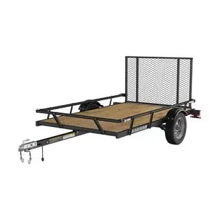 Karavan 5' × 8' Utility Trailer – Wood-Floor Hauler with Sliding Rail System for Secure Cargo Transport