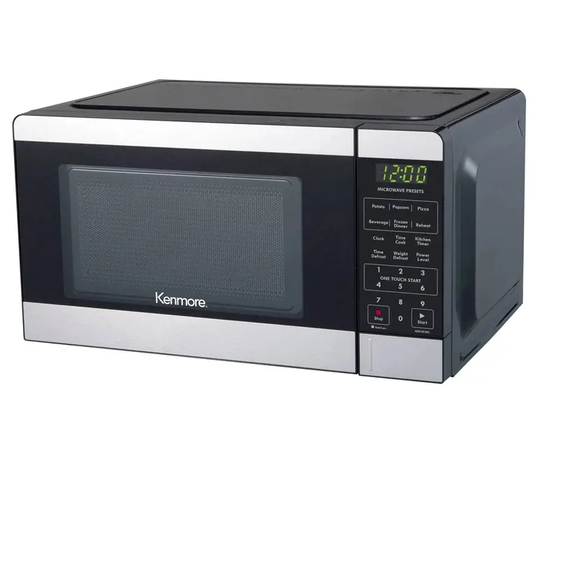 Kenmore 0.7-Cubic-Foot Compact Microwave Oven in Stainless Steel