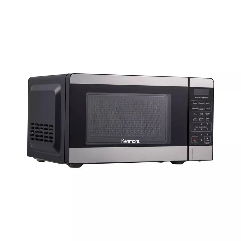 Kenmore Stainless Steel Countertop Microwave – 0.7 Cubic Foot Capacity, 700-Watt Power, Digital Controls, and 10 Preset Power Levels
