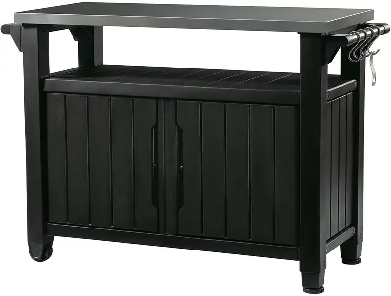 Keter Unity XL All-in-One Outdoor Table Featuring Built-In Storage