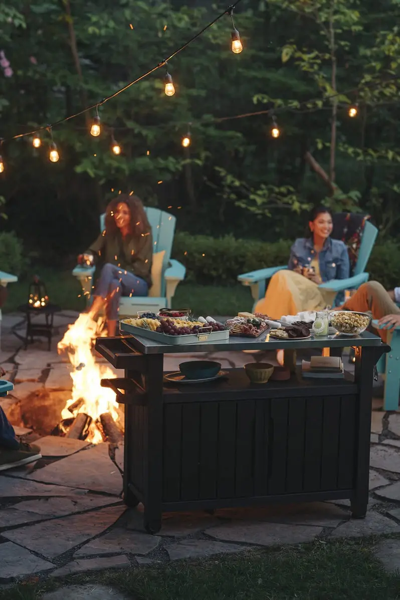 Keter Unity XL All-in-One Outdoor Table Featuring Built-In Storage