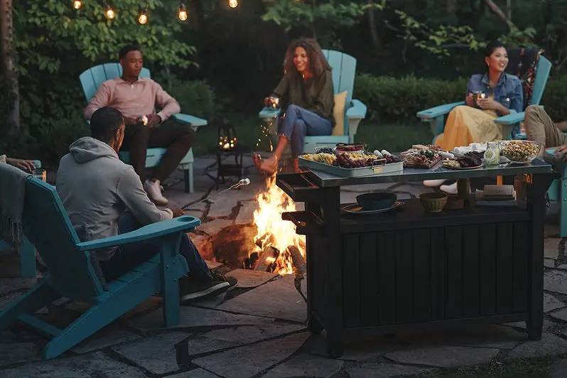 Keter Unity XL All-in-One Outdoor Table Featuring Built-In Storage