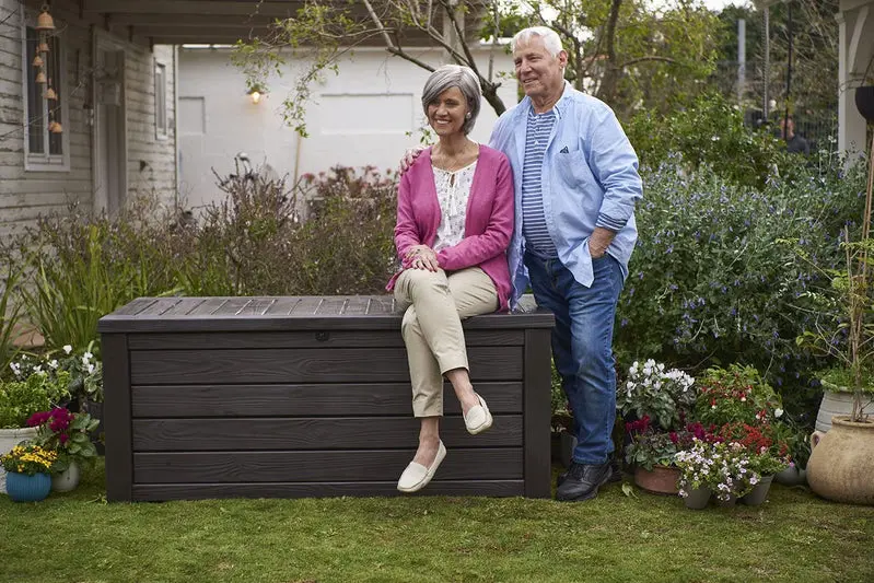 Keter Westwood 150-Gallon Heavy-Duty Deck Box – Durable Resin Outdoor Storage Solution for Furniture, Cushions & Gear