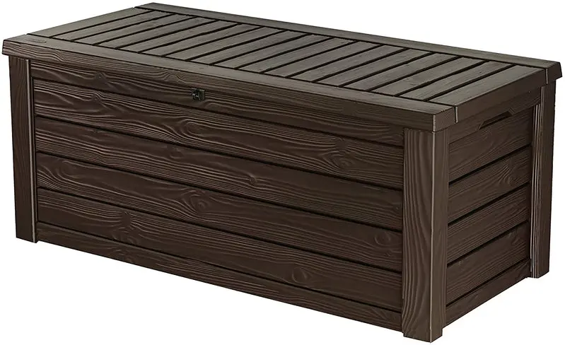 Keter Westwood 150-Gallon Heavy-Duty Deck Box – Durable Resin Outdoor Storage Solution for Furniture, Cushions & Gear