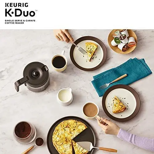 Keurig K-Duo Dual-Brew Coffee Maker – Brews Both Single-Serve K-Cups and 12-Cup Carafes with Ground Coffee Support