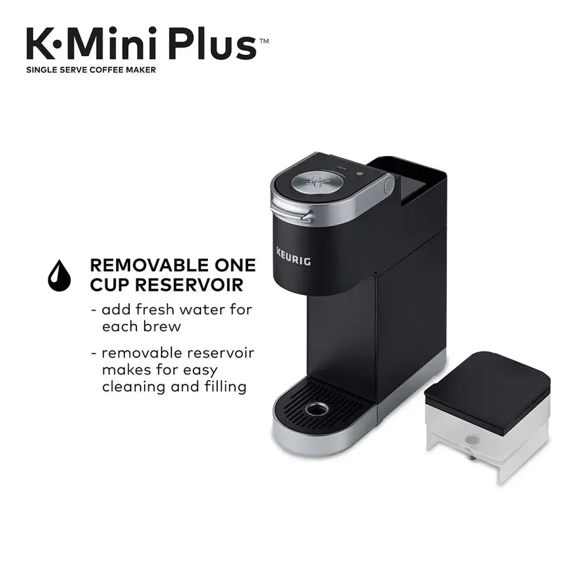 Keurig K-Mini Plus Single-Serve Coffee Brewer — Compact Design with Customizable Strength Control