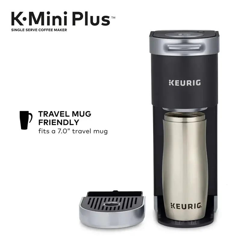 Keurig K-Mini Plus Single-Serve Coffee Brewer — Compact Design with Customizable Strength Control