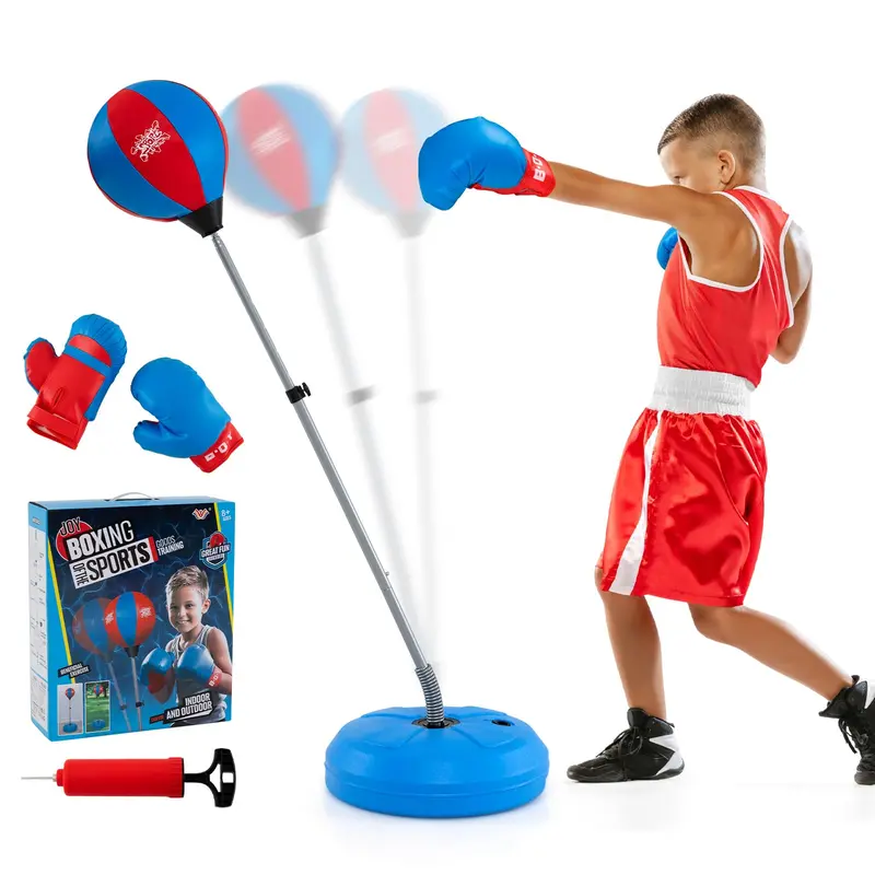 Kids’ Adjustable Boxing Training Set – Includes Reflex Ball, Soft-Strike Punching Bag & Safety-Focused Components
