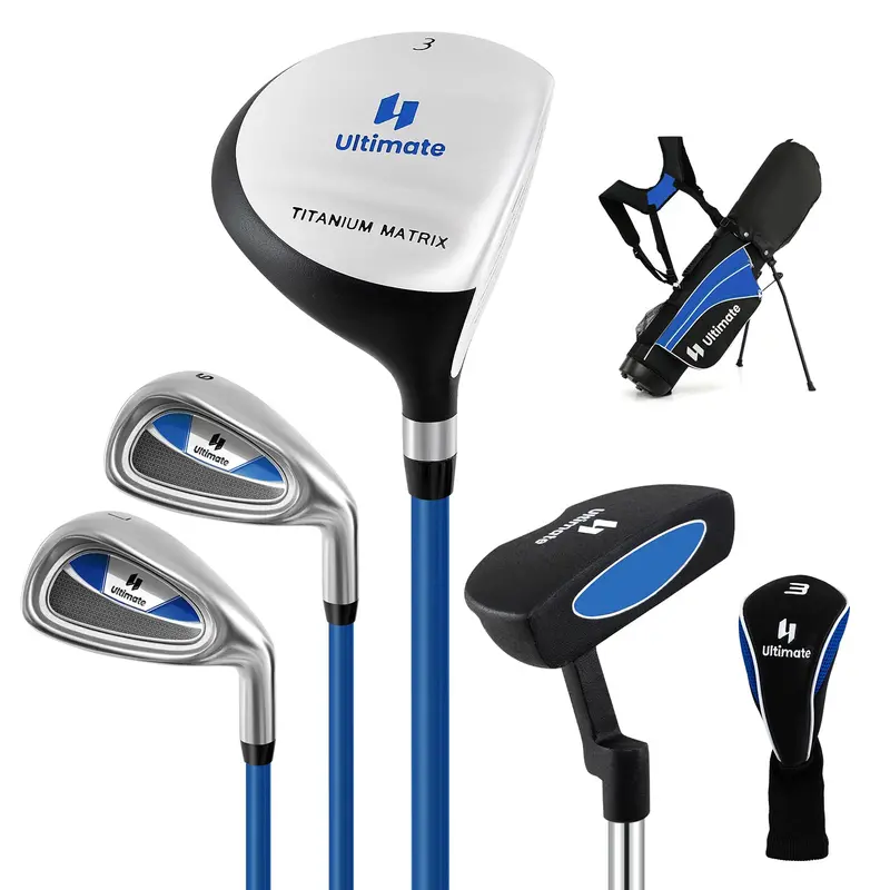 Kids’ Right-Handed Golf Set for Ages 8–10 — Compact Starter Kit with Stand Bag