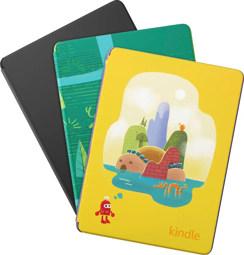 Kindle Paperwhite Kids Edition — 6.8" E-Reader with Bumper Case, 16GB Storage, Emerald Forest Color (2022–2023 Model)