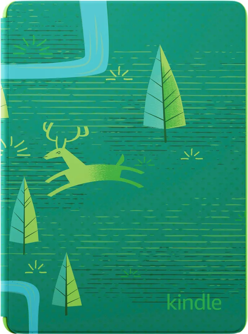 Kindle Paperwhite Kids Edition — 6.8" E-Reader with Bumper Case, 16GB Storage, Emerald Forest Color (2022–2023 Model)