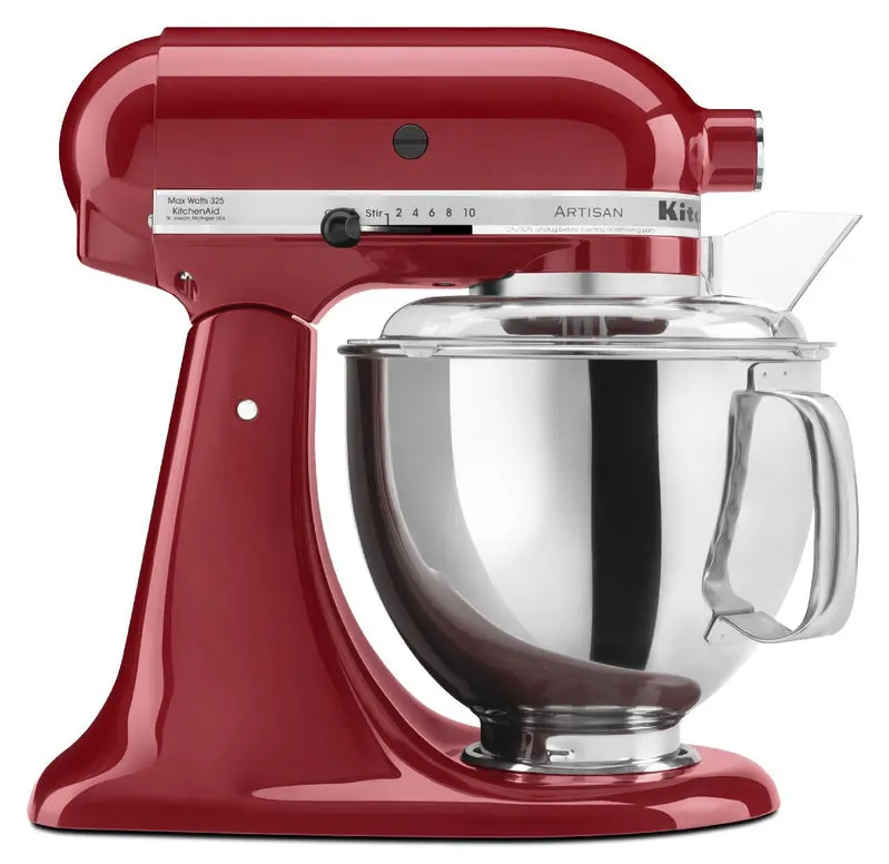 KitchenAid Artisan 5-Quart Tilt-Head Stand Mixer – Empire Red Model with Planetary Mixing Action