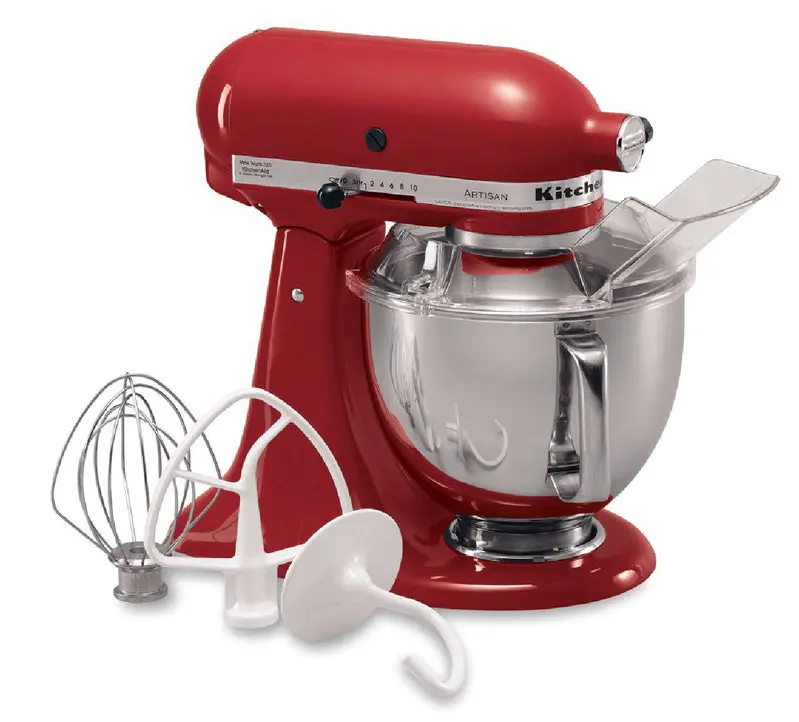 KitchenAid Artisan 5-Quart Tilt-Head Stand Mixer – Empire Red Model with Planetary Mixing Action