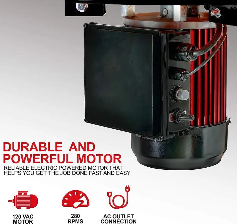 Kitchener Heavy-Duty Chicken Plucker – 1 HP Electric Poultry De-Feathering Machine Featuring 92 Flexible Rubber Fingers