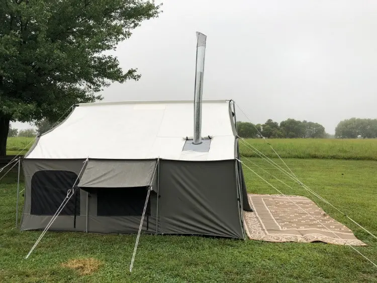 Kodiak Canvas Cabin Lodge Tent – Model 6170 with Stove Jack for Year-Round Camping and Wood-Stove Compatibility
