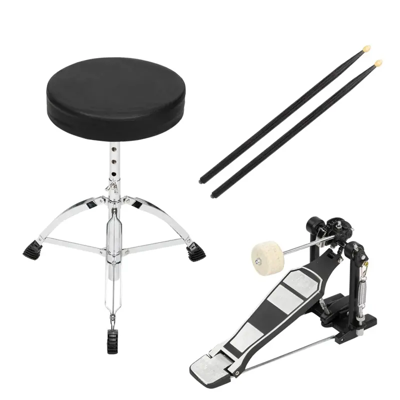 Ktaxon 5-Piece Full-Size Adult Drum Set — Includes 22" Bass Drum, Cymbals, Adjustable Throne & Drumsticks
