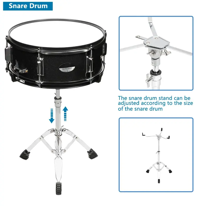 Ktaxon 5-Piece Full-Size Adult Drum Set — Includes 22" Bass Drum, Cymbals, Adjustable Throne & Drumsticks