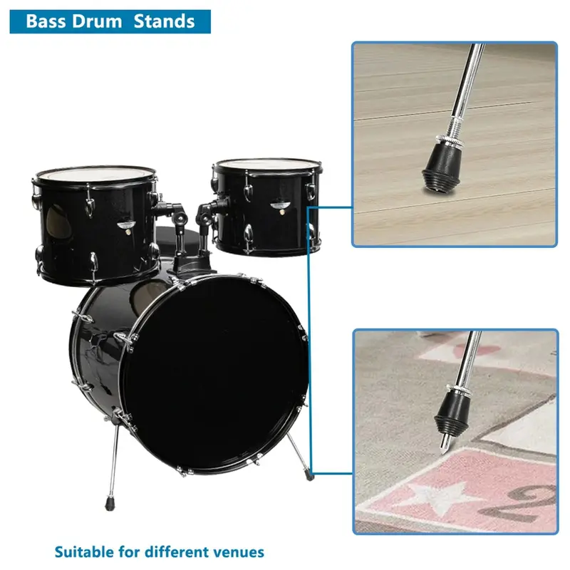 Ktaxon 5-Piece Full-Size Adult Drum Set — Includes 22" Bass Drum, Cymbals, Adjustable Throne & Drumsticks
