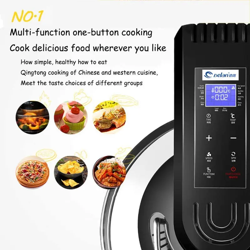 L.HPT Halogen Air Fryer Oven – Digital Convection Countertop Oven with Rapid-Heat Technology and Adjustable Cooking Settings