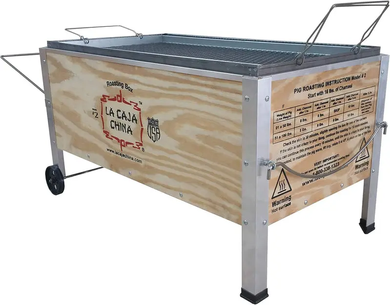 La Caja China Model #2 Traditional Pig Roaster – All-Metal, Heat-Retentive Roasting Box for Authentic Slow-Cooked Meats