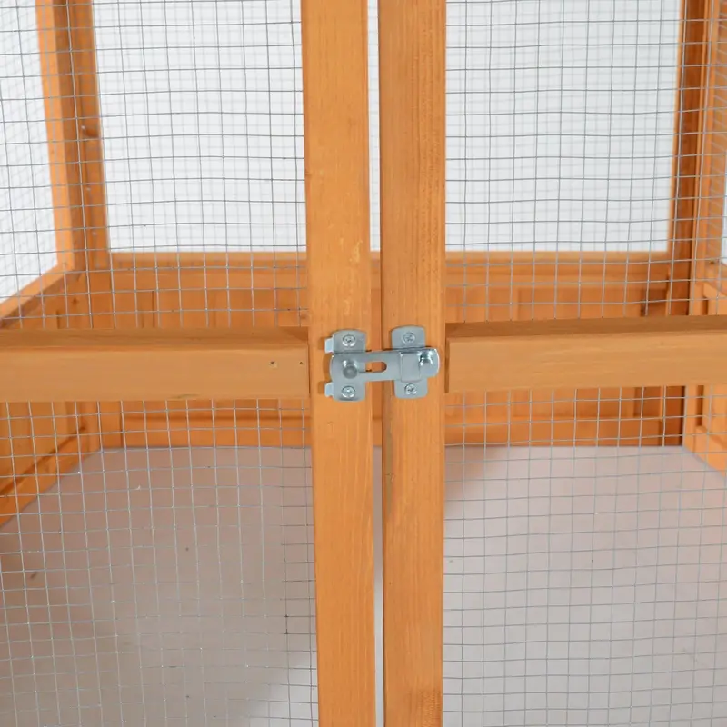 Large Hexagonal Outdoor Aviary with Covered Roof – Spacious Flight Cage for Birds and Small Pets