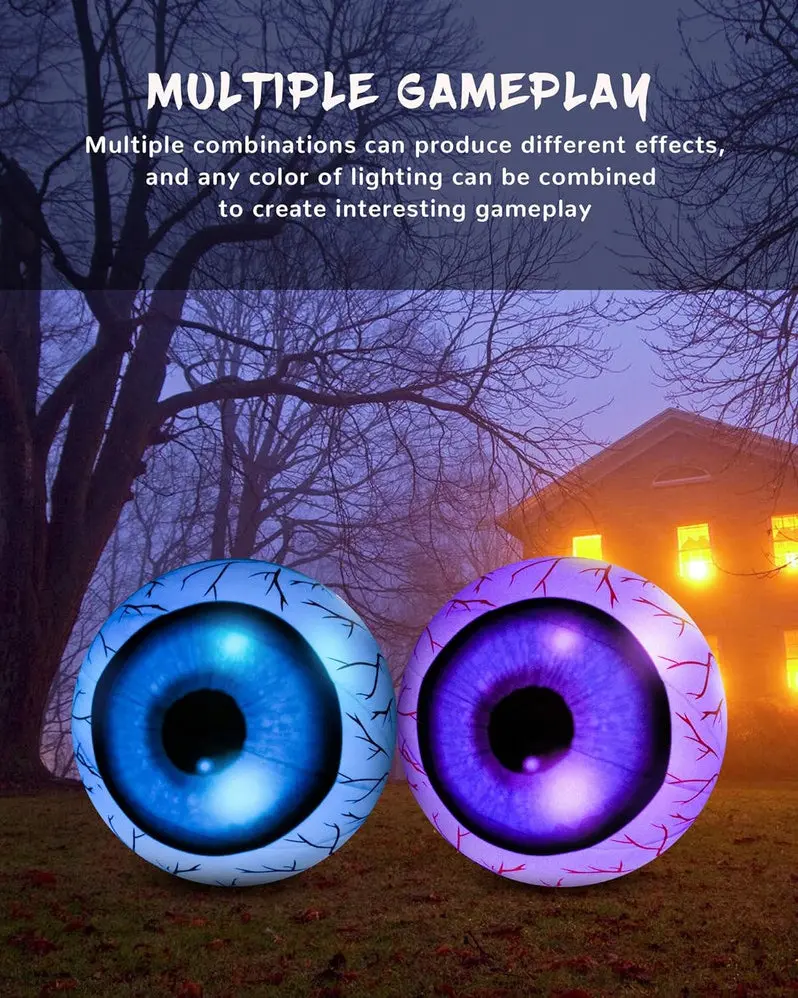 Large Inflatable Halloween Eyeball Decoration – Outdoor Yard Display for Spooky Season