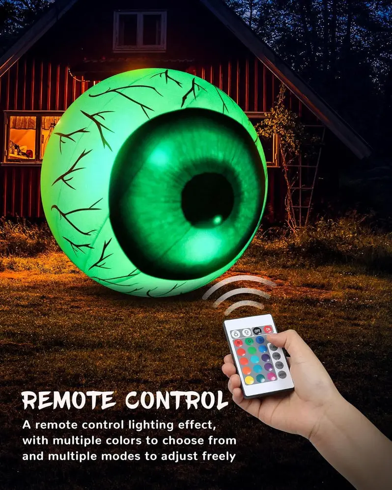 Large Inflatable Halloween Eyeball Decoration – Outdoor Yard Display for Spooky Season