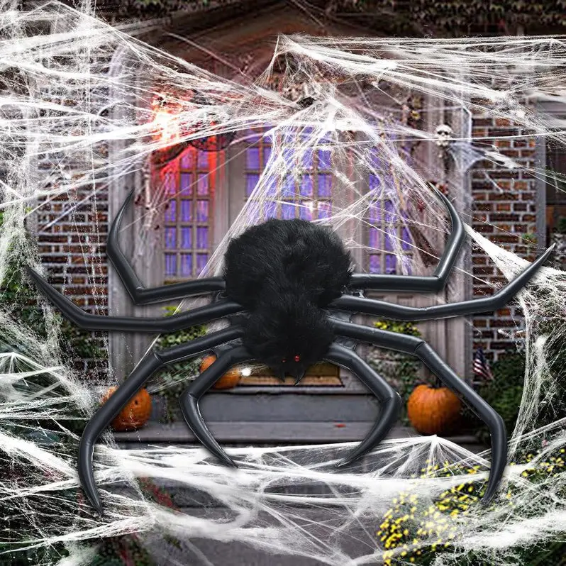 Large Inflatable Halloween Spider – Outdoor Decor for Front Yards and Garden Displays
