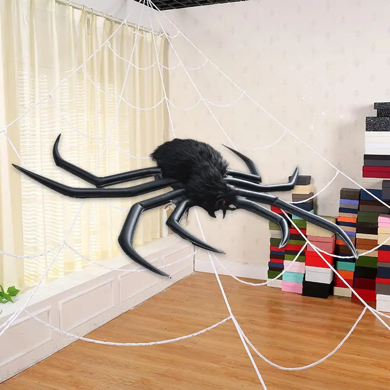 Large Inflatable Halloween Spider – Outdoor Decor for Front Yards and Garden Displays
