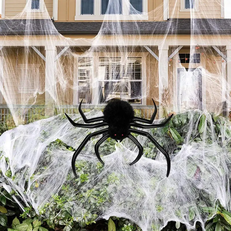 Large Inflatable Halloween Spider – Outdoor Decor for Front Yards and Garden Displays